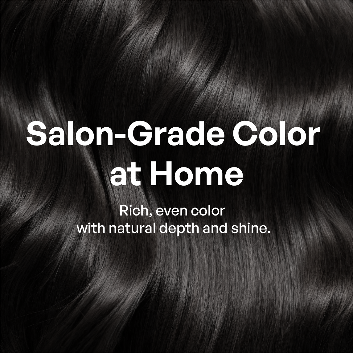 salon grade hair color at home with rich natural shine and smooth black hair texture