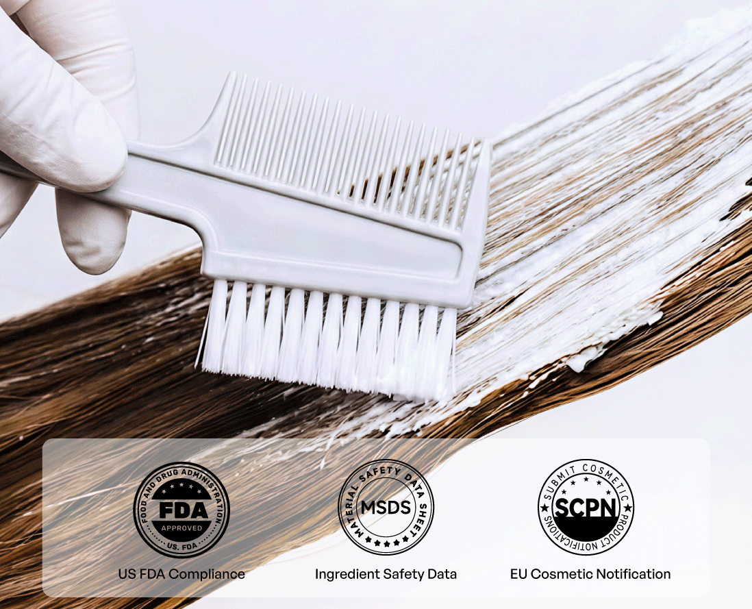 Professional application of VAAIG permanent hair color