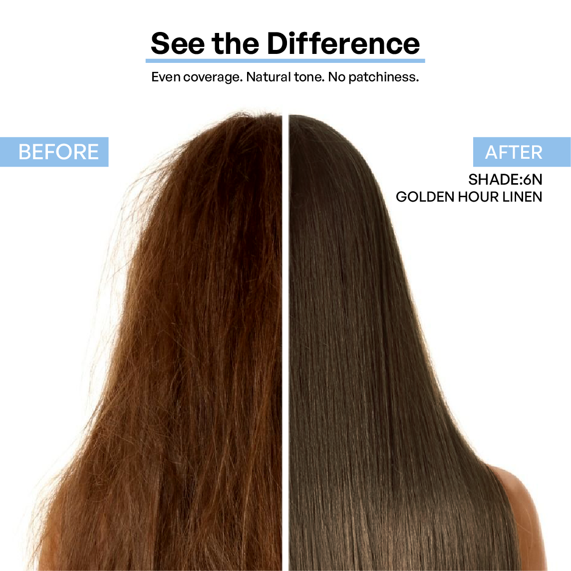VAAlG 6N Golden Hour Linen Salon Hair Color: Before and After
