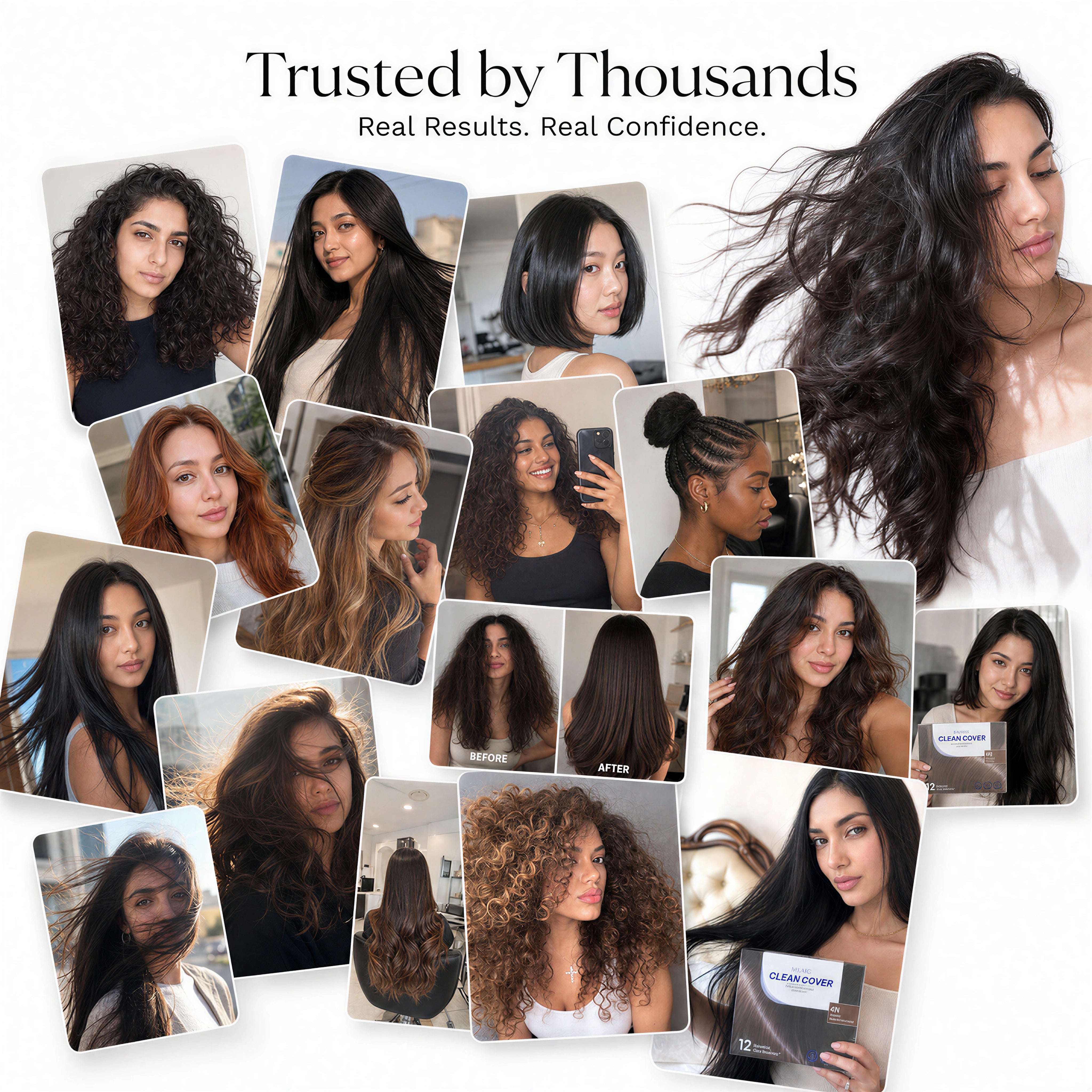 Real hair coloring results from thousands of customers